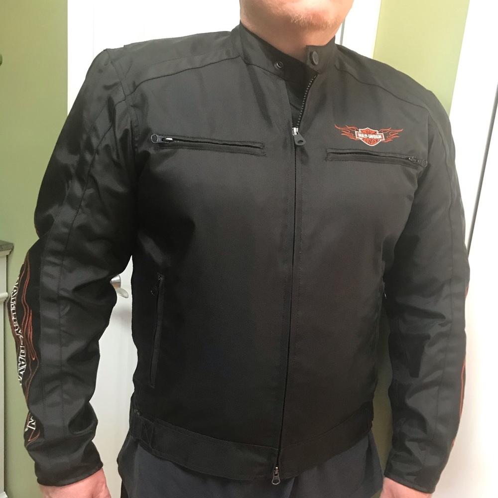 Men’s Harley Davidson black nylon riding jacket